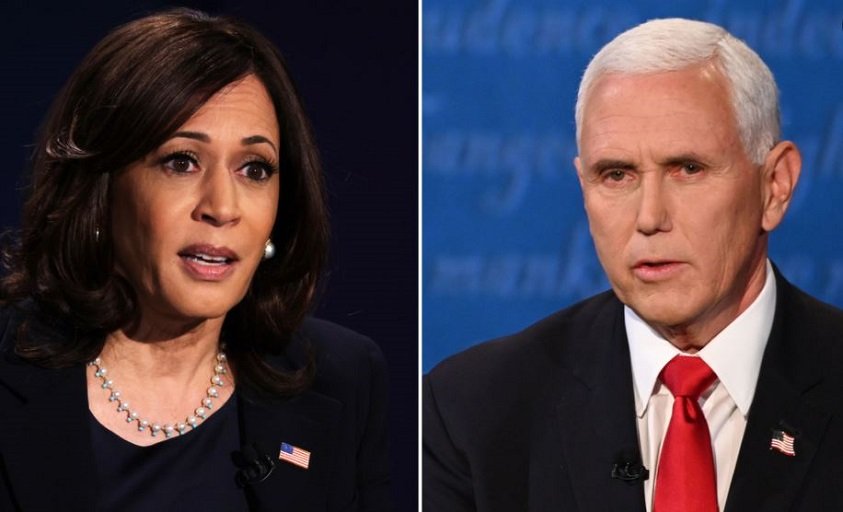 Senator Kamala Harris and Vice President Mike Pence