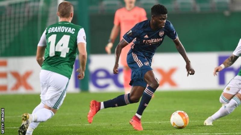 Thomas Partey started his first game since joining Arsenal on deadline day