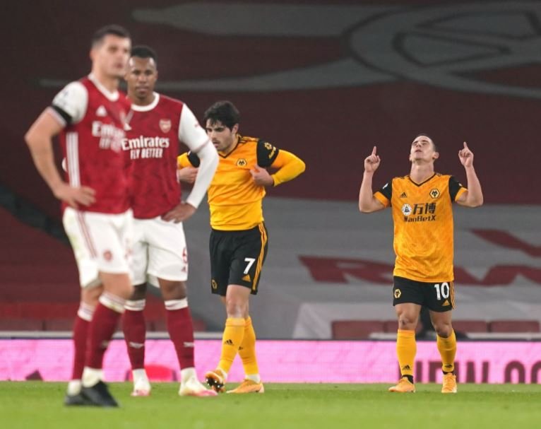 Daniel Podence grabbed the winner for Wolves over Arsenal