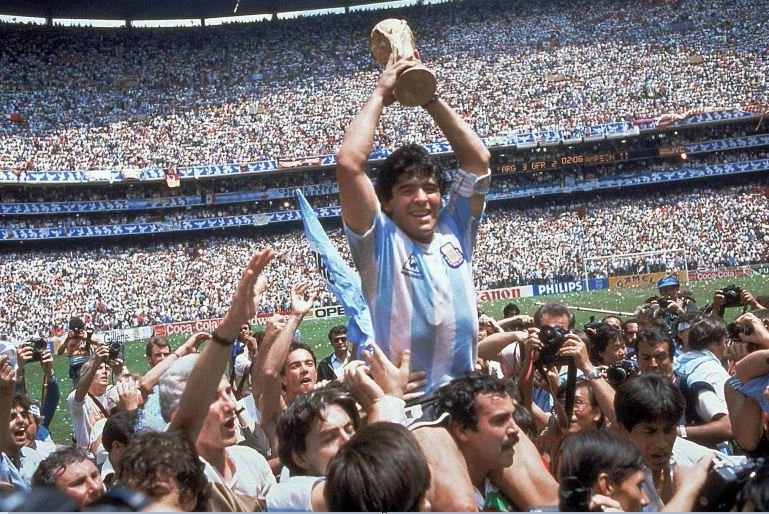Diego Maradona led Argentina to World Cup glory in 1986