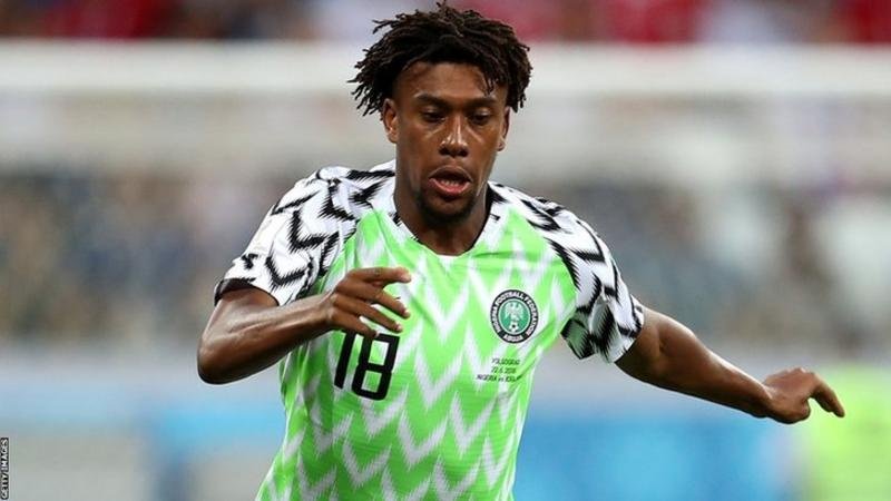 Everton forward Alex Iwobi scored twice for Nigeria against Sierra Leone