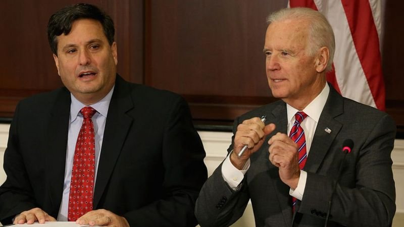 President elect Joe Biden (right) seen with Ron Klain at a meeting in 2014