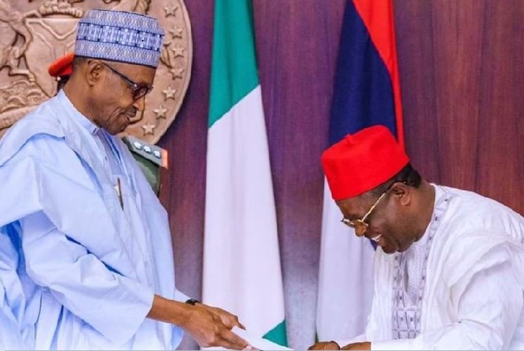 President Muhammadu Buhari has welcomed Governor Dave Umahi to the APC