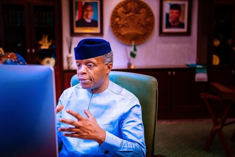 Vice President Yemi Osinbajo urging Huawei Nigeria to give more young Nigerians jobs net-zero emissions ESP Capt. Joseph Din (rtd).