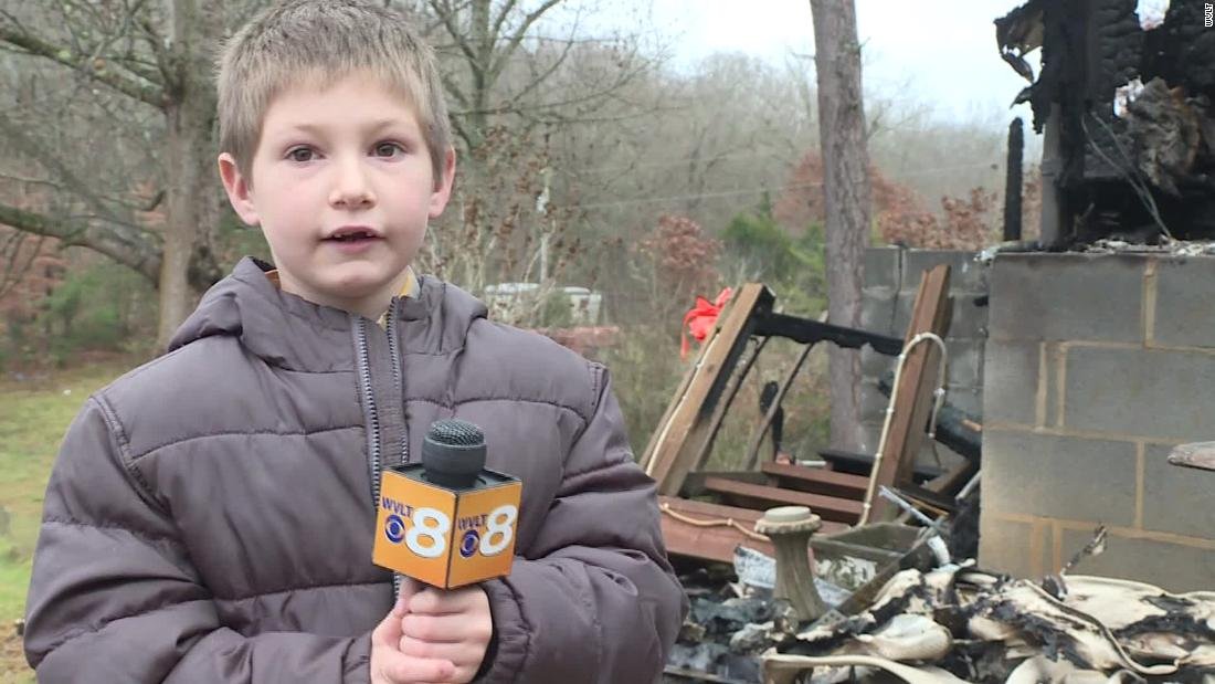 A 7-year-old boy rescues his baby sister from burning home