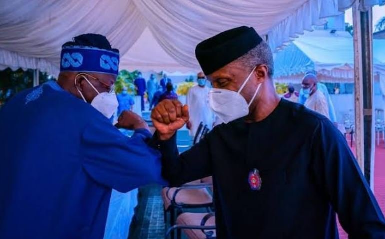 Asiwaju Bola Ahmed Tinubu and Vice president Yemi Osinbajo