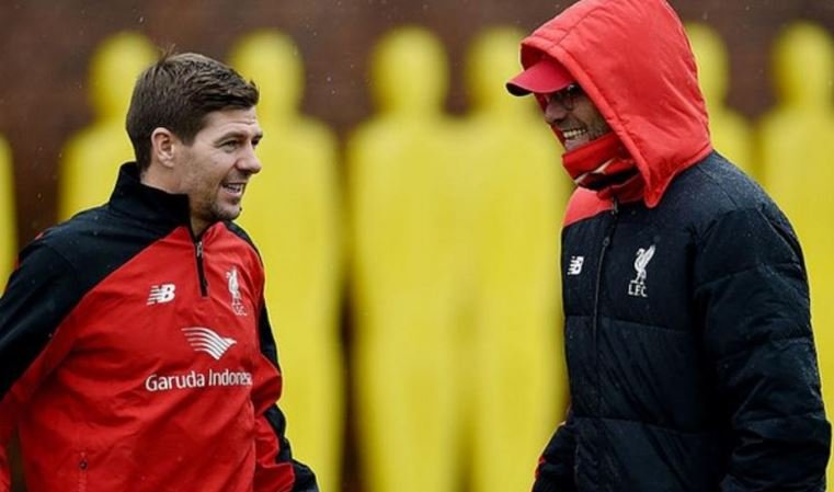 Jurgen Klopp and Steven Gerrard