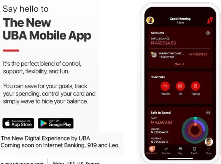 The new UBA mobile app