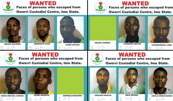 Nigerian correctional service reveals the identities of the fleeing Imo inmates