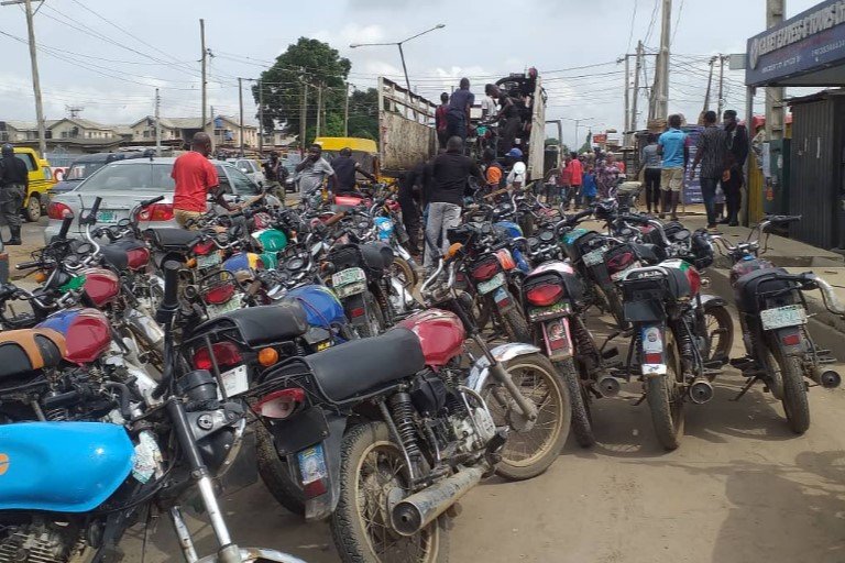 Okada riders in Lagos motorcycle