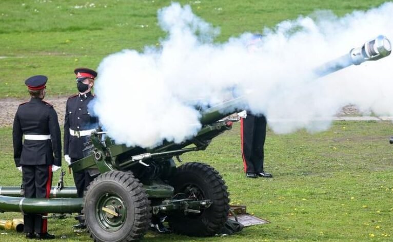 Prince Philip's death marked by gun salutes across UK