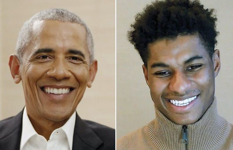 Barack Obama and Marcus Rashford shared their experiences of growing up
