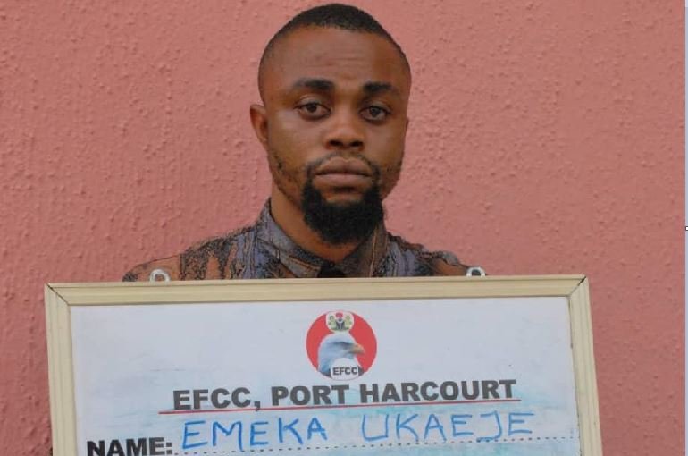 Ukaeje John Emeka was arrested for selling human organs by the EFCC