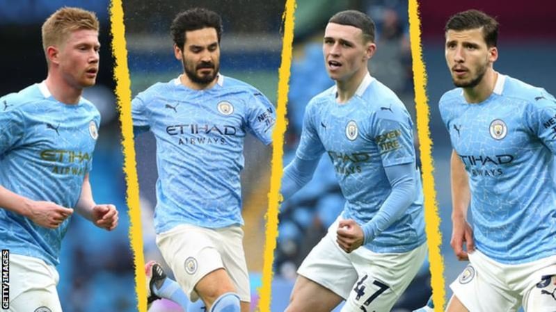 Kevin de Bruyne, Ilkay Gundogan, Phil Foden and Ruben Dias make up four of the six nominees for the PFA men's Players' Player of the Year