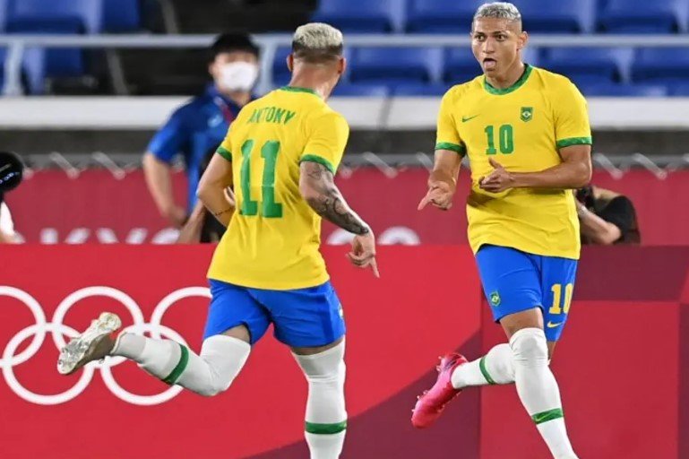 Olympics Richarlison scored a hat-trick in the first 45 minutes of the game