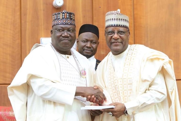 Senate President Ibrahim Lawan and Deputy Minority Whip, Senator Ibrahim Danbaba