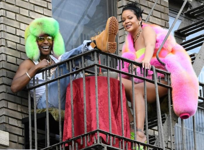 A$AP Rocky and Rihanna are seen filming a music video in the Bronx on July 11, 2021
