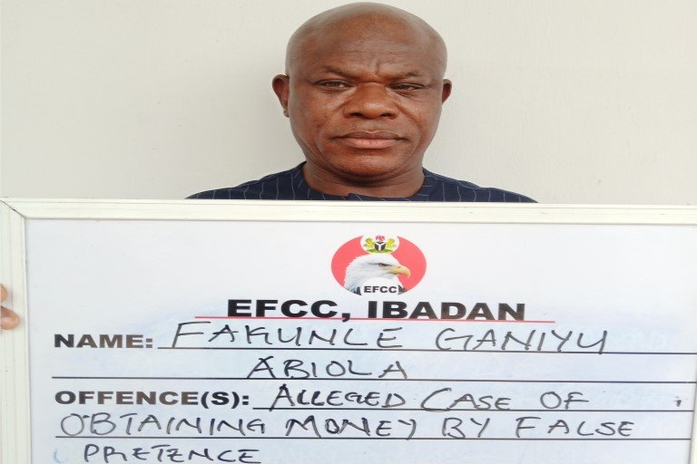 Fakunle Ganiyu Abiola was arraigned for admission scam in ibadan