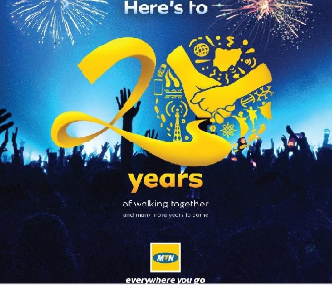 MTN at 20 logo