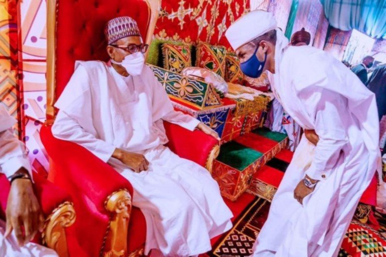 President Buhari's son salutes him
