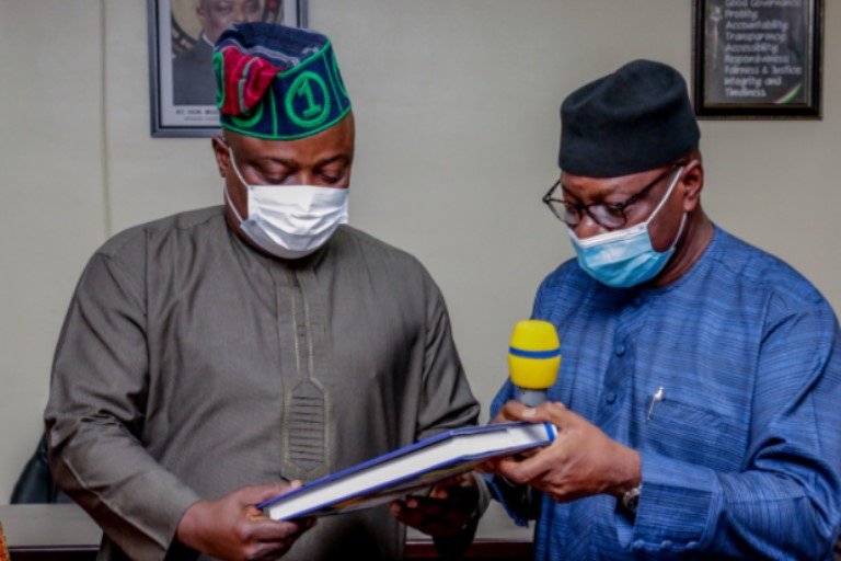 Rt. Hon. (Dr) Mudashiru Obasa and Dr. Ismail Adebayo Adewusi