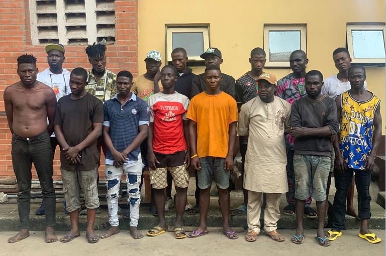 The miscreants arrested by the Lagos taskforce