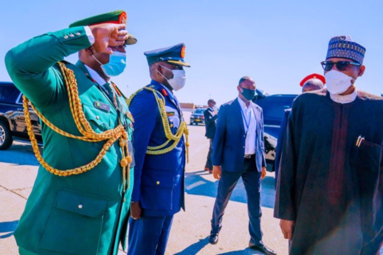 Buhari departs New York
