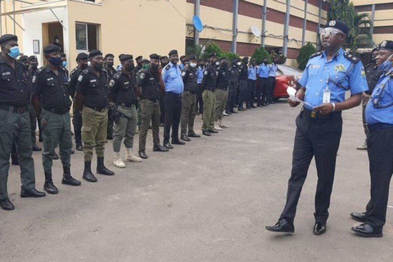 Lagos state Commissioner of police addressed officers