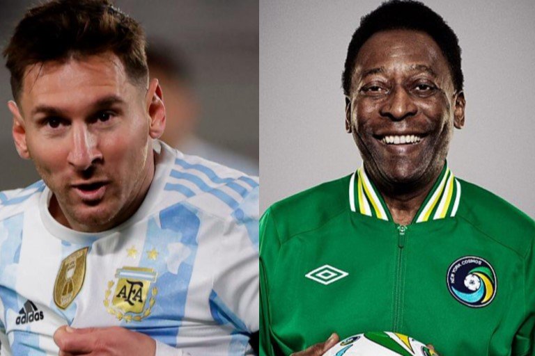 Lionel Messi and Pele