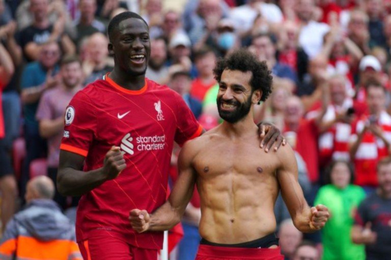 Liverpool Mo Salah scored twice as Mane netted his 100th Premier League goal