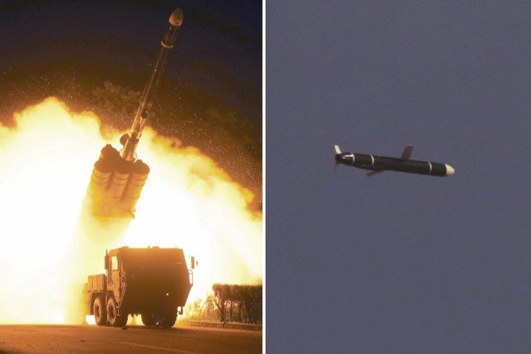 The Academy of National Defense Science conducts long-range cruise missile tests in North Korea