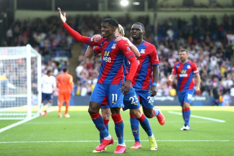 Wilfried Zaha opened the scoring for Crystal Palace against tottenham