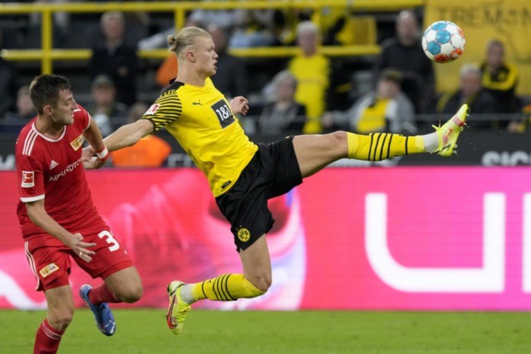 Haaland has scored seven goals in five appearances for Dortmund this season