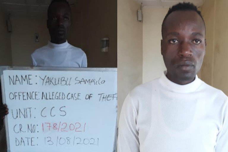 Yakubu Samaila was sentenced to 6 months in prison for theft in Kaduna