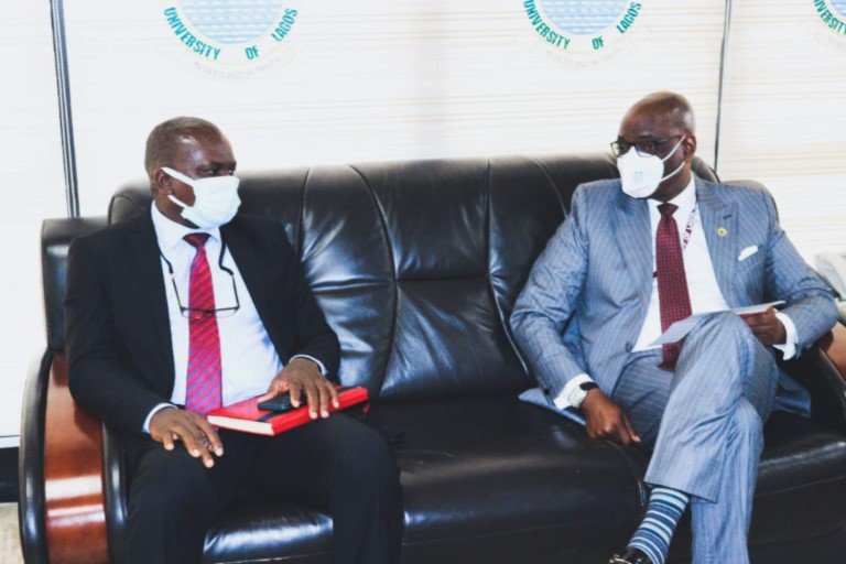 Vice Chancellor of the University of Lagos, Prof. Oluwatoyin Ogundipe, Zonal Commander, EFCC, Lagos, Ahmed Ghali