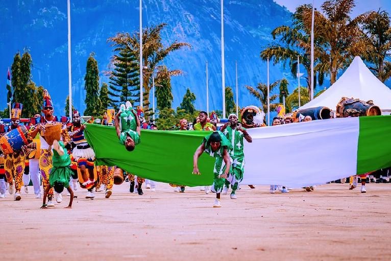 Cultural display from Nigerians as they celebrate the 61st Independence Day