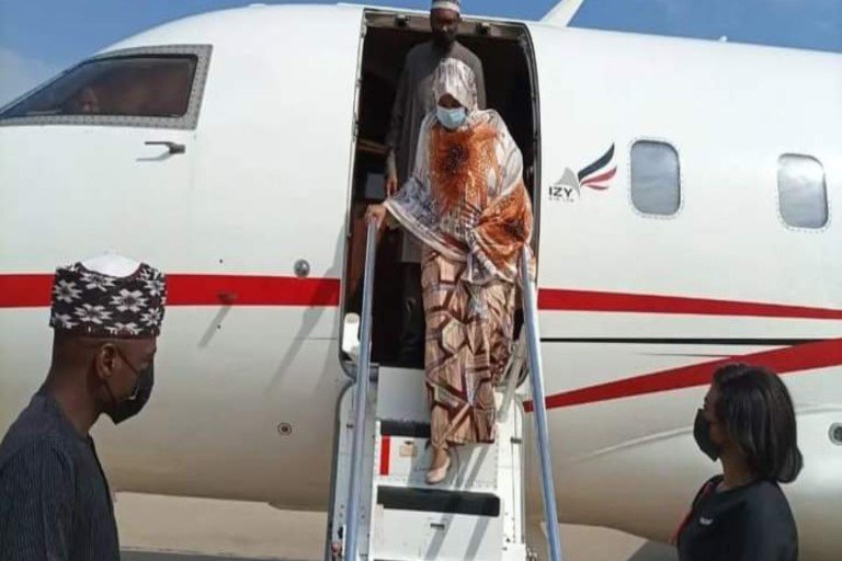 Ganduje's wife returning to Kano after EFCC interrogation