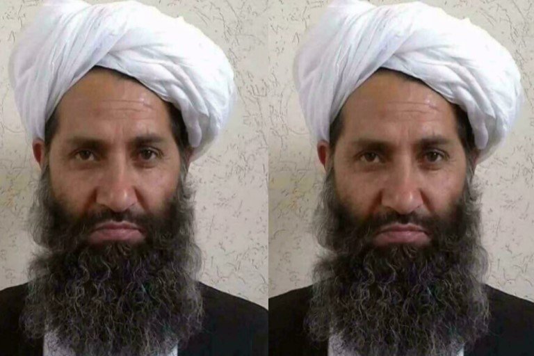 Haibatullah Akhundzada is seen in an undated photograph, posted on a Taliban twitter feed on May 25, 2016, and identified separately by several Taliban officials.