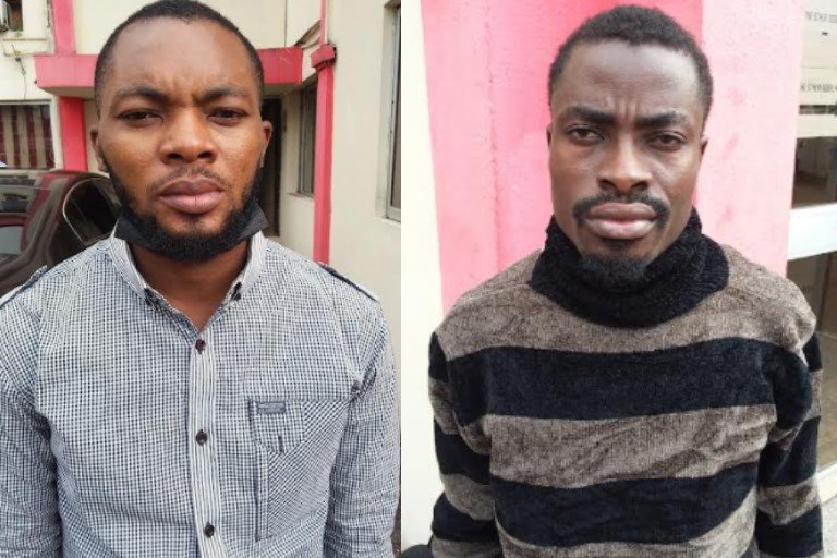 Ukhuriegbe Glory Irekpitan and Onyekwa Joshua Chinedum were arraigned by EFCC for impersonating Anthony Joshua