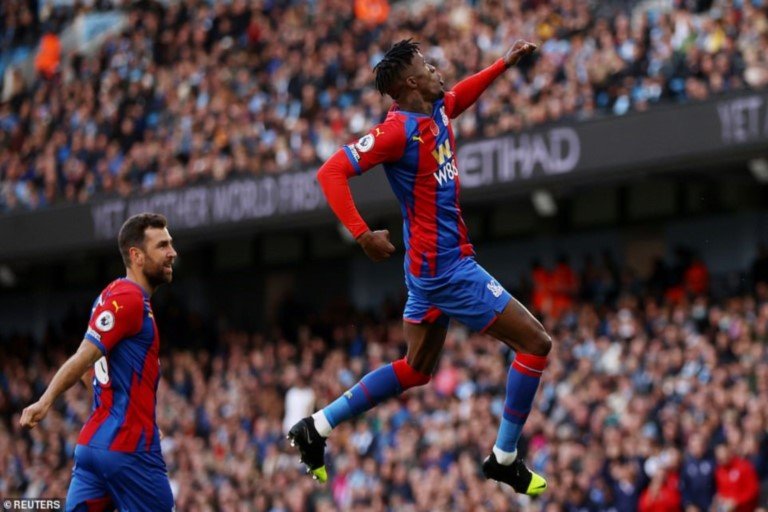 Zaha scored his third Premier league goal this season for Crystal Palace