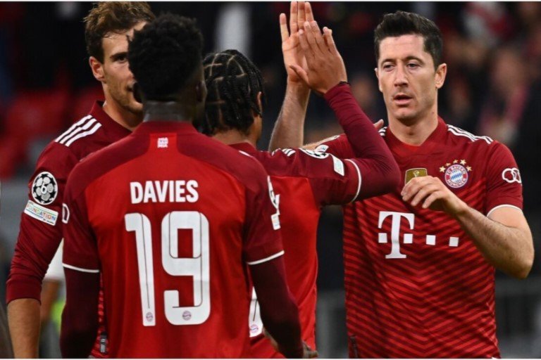 Robert Lewandowski is the Champions League's top scorer this season with eight goals in four games for Bayern Munich