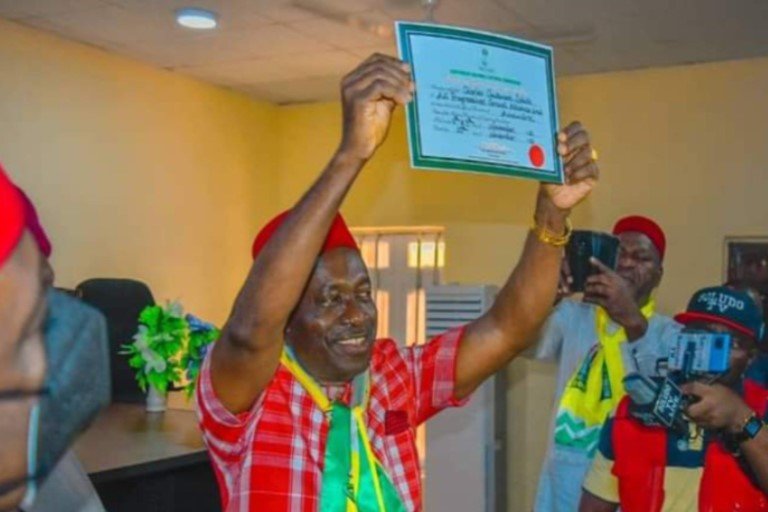 Charles Soludo recieves Certificate of Return from INEC