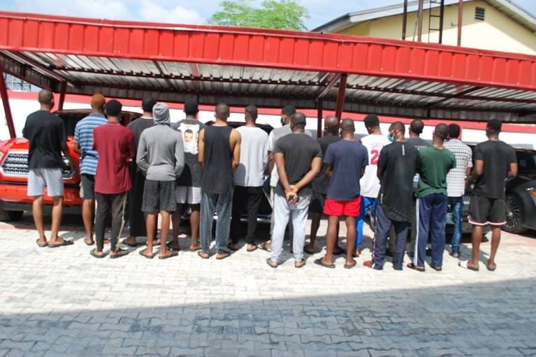 EFCC arrested 40 internet fraudsters in Port Harcourt, Rivers State