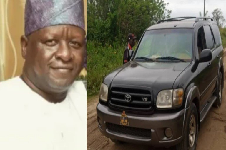 Eze Ndigbo Chief Donatus Okereke's vehicle was found in the middle of the road