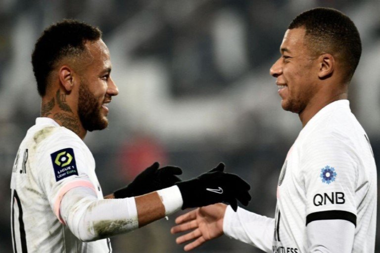Neymar and Mbappe scored to put PSG ahead