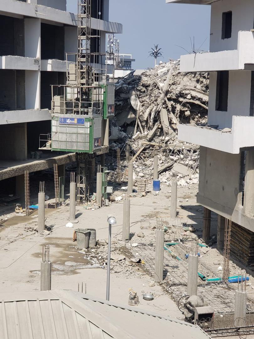 FILE: The 21 storey building collapsed in Ikoyi, Lagos