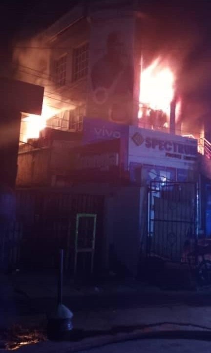 Fire guts shops at the Computer Village in Lagos
