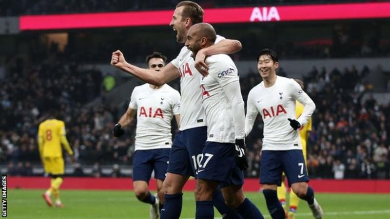 Tottenham's Harry Kane and Lucas Moura scored the opening goals in quick succession