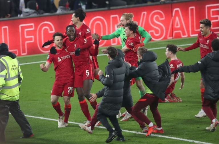 Liverpool came from two goals down to beat Leicester City on penalties