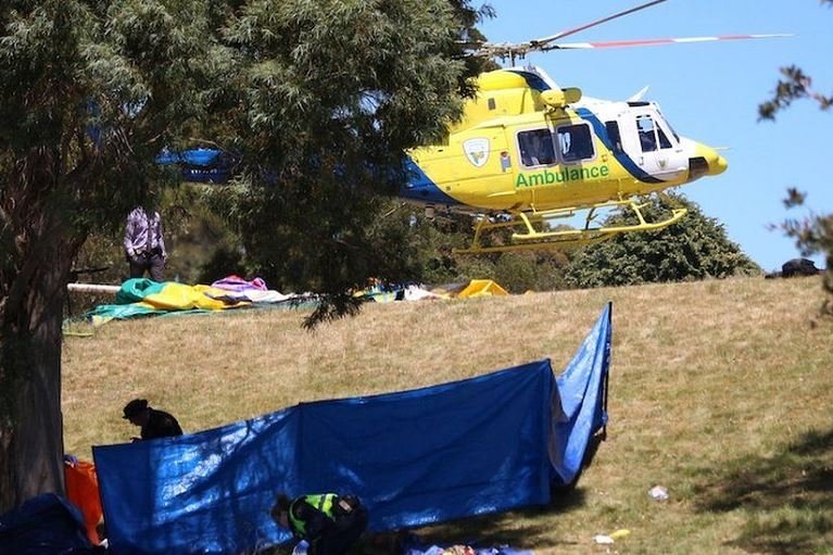 Police said the children had fallen from a height of 10m (32ft)
